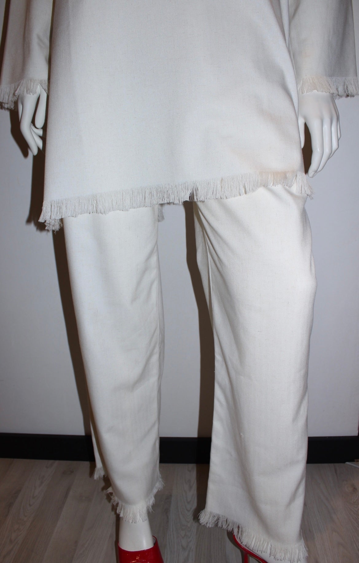 Linen Frayed Hem Twinset